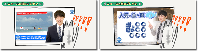 ニュースの様なプレゼン・クロマキー